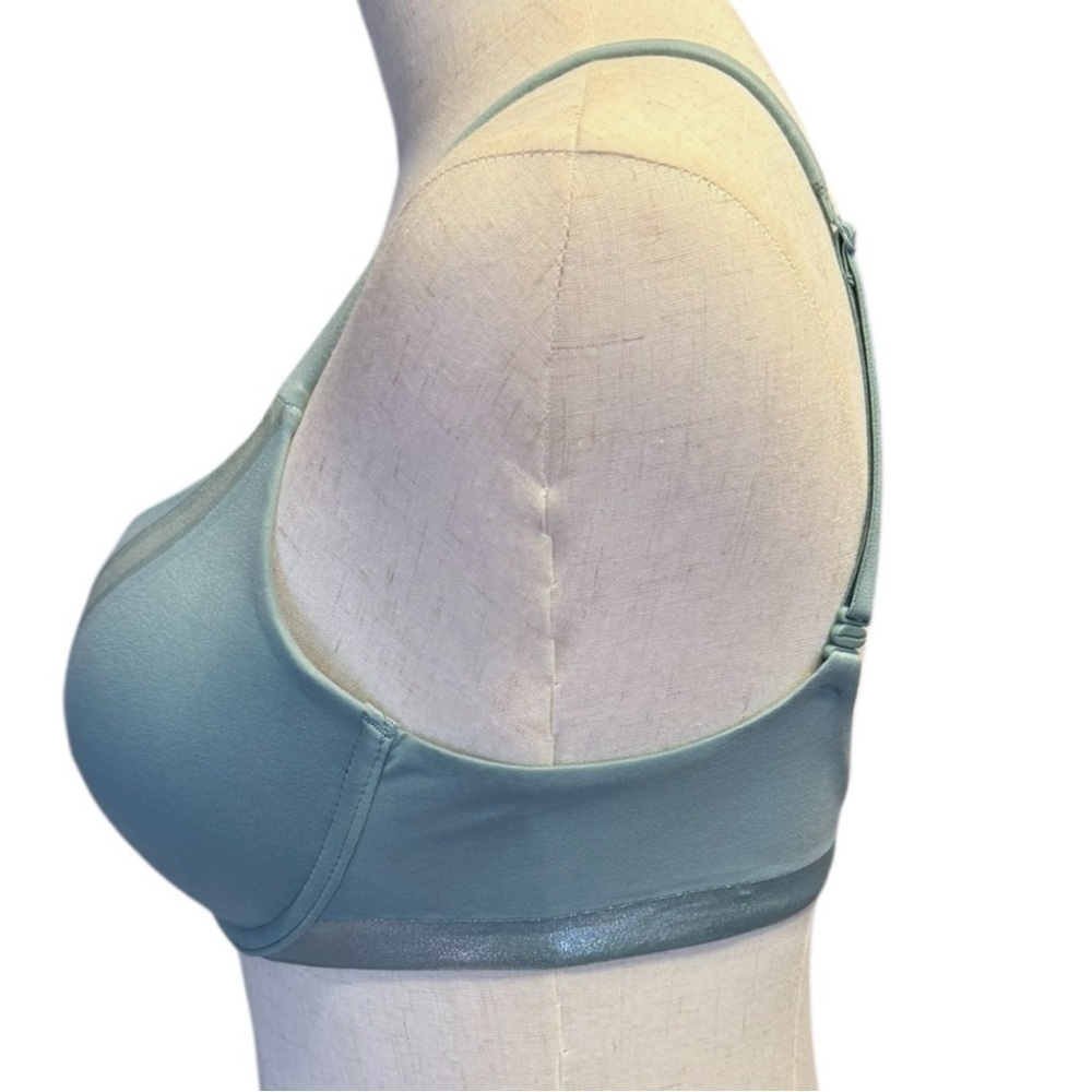 Victoria’s Secret Body By Victoria Perfect Shape Bra 34C Teal Smooth T-Shirt Bra - Picture 3 of 10